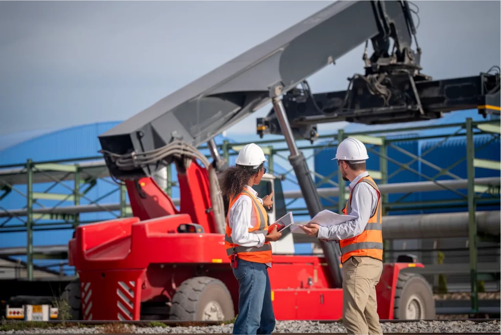 employees-near-red-truck