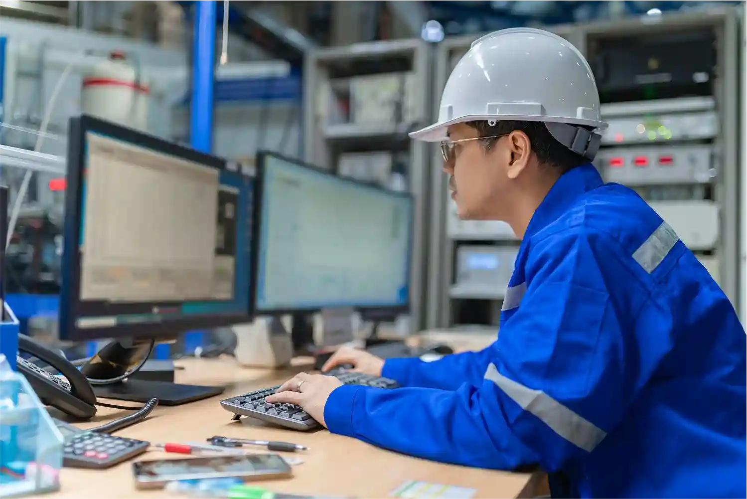 engineer-checking-in-computer