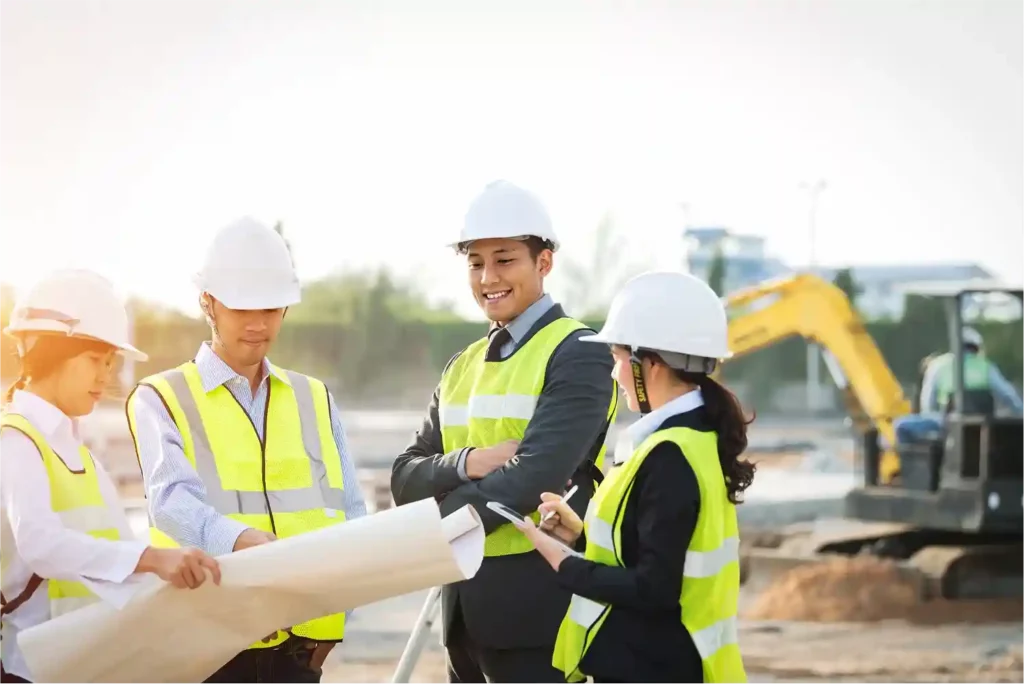 engineers-discussing-in-a-plot