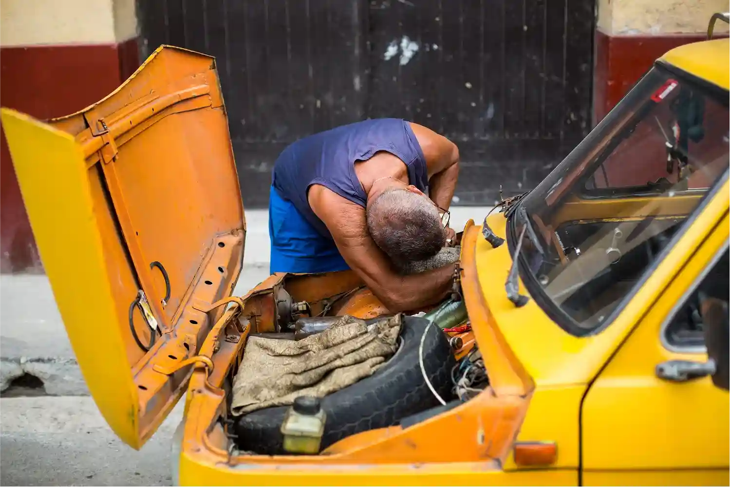 staff-checking-machine-engine-with-hand